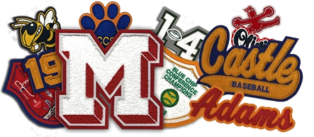 variety of patch styles produced by professional Canadian patch makers